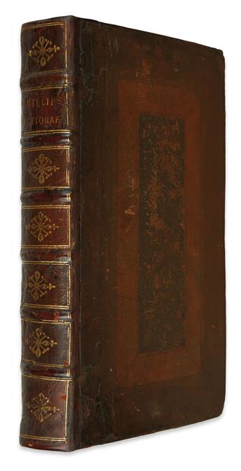 PHILLIPS, EDWARD. The New World of Words; or, Universal English Dictionary . . . Sixth Edition.  1706